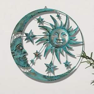 งานศิลปะโลหะรูปพระอาทิตย์ติดผนังสวนสไตล์วินเทจ งานฝีมือตกแต่งบ้าน ของตกแต่งผนังแบบแขวน ดีไซน์ใหม่ - Product Image 1