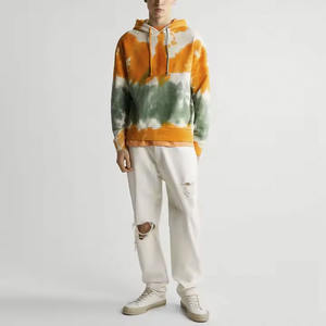 Sudaderas con capucha Tie Dye para hombre con diseño de logotipo personalizado al por mayor, precio razonable, sostenibles, ecológicas y antiarrugas. - Product Image 5