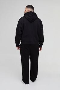Wholesale Men's <b>Black</b> Hooded Zip-Up <b>Sweatshirt</b> With Skeleton Print Regular Fit Casual Wear - Product Image 3