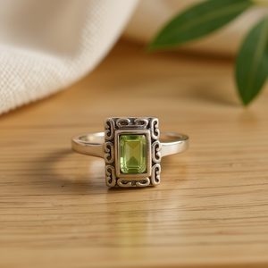 Dainty 2.4 Grams <b>Peridot</b> Fashion <b>Ring</b> - Product Image 3