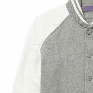 Blouson universitaire pour hommes avec boutons recouverts personnalisés, style décontracté, vente en gros, collection 2026 - Product Image 2