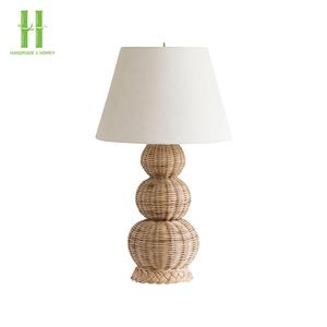 New OEM Accepted Handmade Natural <b>Rattan</b> <b>Table</b> <b>Lamps</b> for Bedroom Decoration Multifunctional Lighting Base Home Decor Vietnam - Product Image 1