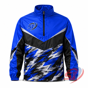 Custom Sports Windbreaker <b>Jacket</b> <b>Camo</b> Print Half Zip Teamwear OEM ODM Wholesale Manufacturer - Product Image 1