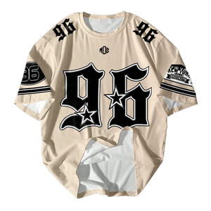 Camiseta Unisex Extra Grande de Algodón con Estampado Gráfico de Fútbol Americano, Informal, Transpirable, Ropa Urbana, Proveedor OEM al por Mayor, EE. UU. - Product Image 2