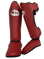 Protège-tibias professionnels légers en cuir de vachette véritable 100 % personnalisables avec fermeture auto-agrippante en tissu sportif
