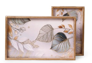 Bandeja Redonda Tradicional de Madera para Servir, Decorativa con Diseño Floral y de Aves, Ligera, para Almacenamiento de Alimentos, para Cocina, Comedor y Hogar, Acabado Artesanal - Product Image 5