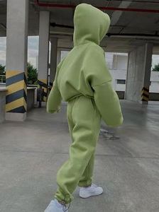 Ensemble de survêtement pour femmes pour la Saint-Valentin, confortable, en polaire, noir, vêtements décontractés et de fitness pour femmes - Product Image 4