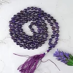 Wholesale 108 Natural 8mm Amethyst Mala Beads Customizable Crystal Necklace Handmade Dynamic Crystal <b>Art</b> Collectible for - Product Image 1