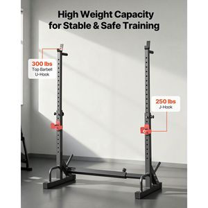 Jaula de potencia para gimnasio en casa, soporte para sentadillas con altura y anchura ajustables, 550 libras, equipo de entrenamiento, bancos y soportes para entrenamiento de fuerza - Product Image 4