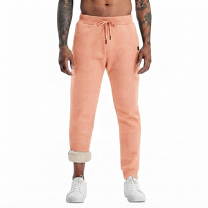 Wholesale DROGEN EXPORT Men's <b>Sherpa</b> <b>Lined</b> Fleece <b>Joggers</b> Lightweight Warm Spring Sweatpants Casual Activewear Athletic Pants - Product Image 1