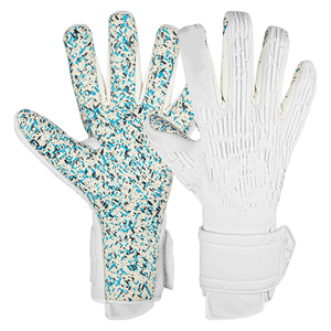 Football Goalkeeper <b>Gloves</b> <b>Latex</b> Full Finger Non Slip Breathable Adjustable Wrist Strap High Intensity Unisex White Blue Black - Product Image 1