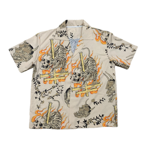 เสื้อเชิ้ตพิมพ์ลายหัวกะโหลกเสือชายหาดฮาวาย สไตล์ไฮสตรีท ระบายอากาศได้ดี แห้งเร็ว ผ้าโพลีเอสเตอร์ 100% สำหรับฤดูร้อน - Product Image 6