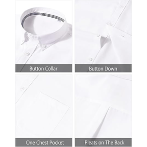 เสื้อเชิ้ตอ็อกซ์ฟอร์ดผู้ชาย แขนยาว ปกติดกระดุม แบบลำลอง มีกระเป๋าเสื้อ - Product Image 4
