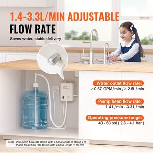 Sistema di Erogazione Acqua Elettrico Automatico a Ingresso Singolo per Bottiglie da 5 Galloni, Dispenser Portatile Facile da Usare - Product Image 3