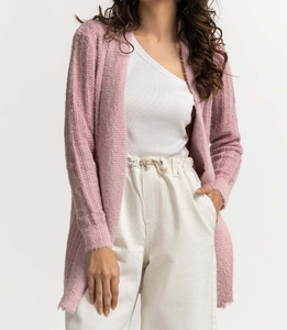 Suéter informal de invierno para mujer, de manga murciélago, holgado, transpirable, de punto de poliéster, largo. - Product Image 2