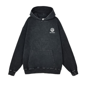Vente directe d'usine, prix de gros, sweats à capuche délavés pour hommes, design de logo personnalisé, sweats à capuche délavés pour hommes - Product Image 1