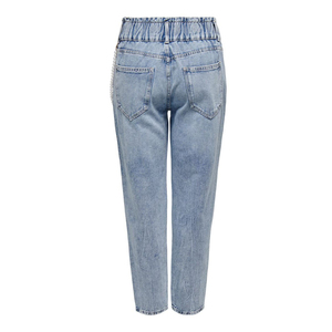 Pantalones Vaqueros de Mujer con Diseño de Perlas, Tela Denim, Estilo Ajustado, Color Azul, Cierre de Cremallera, Servicio OEM - Product Image 4
