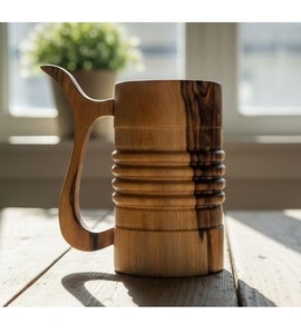 Taza de Madera Premium Hecha a Mano, Taza de Café de Madera Maciza con Acabado Natural, Diseño Rústico, Ecológica, para Uso en el Hogar o Cafetería - Product Image 4