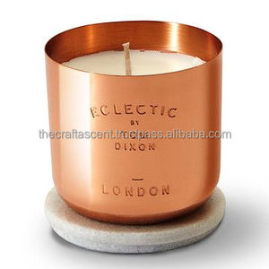 Portavelas Votivas de Acero Personalizadas al por Mayor, Tarro de Vela Vacío con Tapa, Tarro Pulido con Acabado de Lujo, Decoración Metálica para el Hogar, Vela de Cera de Soja Perfumada - Product Image 1