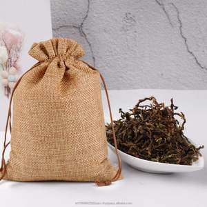 Sacs cadeaux en toile de jute, sacs en toile de jute pour mariage, pochettes en lin pour bijoux avec cordon de serrage pour anniversaire, fête, cadeaux de mariage, café (3x4) - Product Image 2