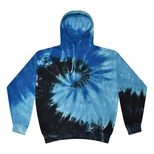 Sweat à capuche vintage tie-dye pour homme en coton épais avec finition délavée unique pour la mode urbaine moderne - Product Image 4
