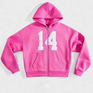 Sudadera con capucha de algodón 100% de alta calidad, con cremallera, estilo casual, con colores y diseños de logotipos personalizables, estampados y tallas a elección. - Product Image 1