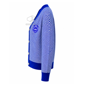 Suéter Cárdigan de la Hermandad Zeta Phi Beta para Mujer, con Escudo Bordado, Botones al Frente, Cuello en V, Manga Larga, Ropa con Diseño Griego - Product Image 3