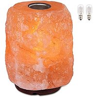 Lampe à sel de l'Himalaya naturelle, diffuseur d'arômes – Lampe brûle-huile en sel de roche cristallin pour la décoration intérieure, le spa, le yoga