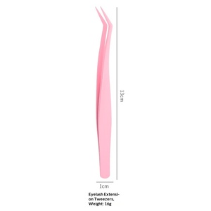 Pince à cils en acier inoxydable sans colle, pince à plumes dorées, outil spécial pour technicien en cils, kit de maquillage pour cils et sourcils - Product Image 2