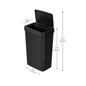 Pattumiera Automatica Nera in Plastica da 13,2 Galloni con Sensore di Movimento, Design Ovale, per Cucina e Gestione Rifiuti, Ideale per Uso Stradale - Product Image 2