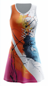 Custom Sublimated Design Women Netball Dresses Women Custom Netball Dress Breathable Netball Dress Women's - Product Image 2