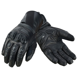 Gants de course en cuir, respirants, à doigts entiers, avec fermeture auto-agrippante, unisexes, équipement de protection pour la conduite en extérieur - Product Image 1