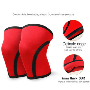 2026 New Product 7mm Weightlifting Knee Sleeve Low MOQ Knee Support Squat For Power lifting Men's And Women's Best Elastic Knee - Product Image 4