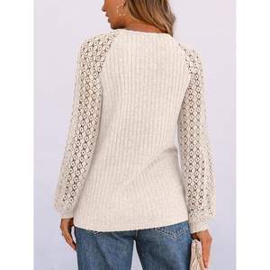 2025 blusas elegantes de manga larga para mujer moda de otoño blusas casuales de negocios ligeras con camisas de trabajo de moda de encaje - Product Image 4