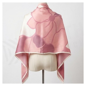 NORTH APPROACH Women's Square Silk Scarf Floral Print Elegant Multi-Functional Fashion Accessory All Seasons - Product Image 2