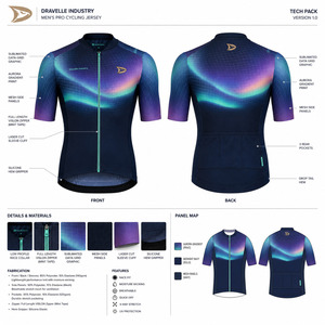 Custom Pro <b>Cycling</b> Jersey Men Full Zip Sublimation Bike Shirt Breathable Mesh Racing Bicycle Wear - Product Image 5