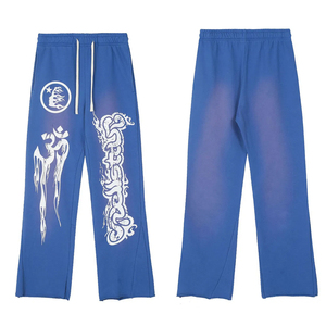 Comfortable Newest Design Blue Color High Quality Casual Running Outdoor Sports <b>Pants</b> Flared Style Trousers For Men Wear - Product Image 1