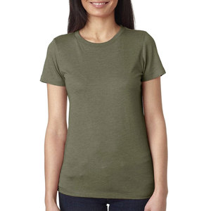 Women's <b>Olive</b> <b>Green</b> Crew Neck <b>T</b>-<b>Shirt</b> Slim Fit Short Sleeve 100% Cotton Casual Wear All Seasons Breathable Jersey Knitted - Product Image 6