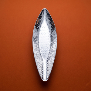 Luxury Boat Shaped Hammered Metal Chocolate Platter <b>Tray</b> With <b>Mirror</b> Polished Finish, Perfect For Hotels And Home Decoration - Product Image 3