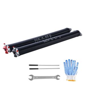 Coppia di Molle a Torsione per Porte da Garage, Rivestite in Nero, 0.225 X 2 X 27, 16000 Cicli, Elettroforese, Ricambio per Porte da Garage Esistenti - Product Image 1