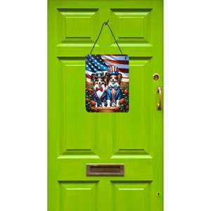 All American Papillon Wall Door Hanging Prints Aluminio Metal Cocina Wall Bar Baño Placa Multicolor 12x16 Placa frontal - Product Image 2