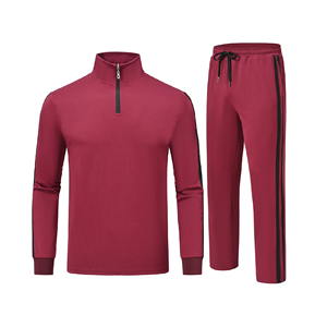 Conjunto de Chándal de Invierno para Hombre, Tallas Grandes, Diseño Personalizado, Casual, Ecológico, Ligero, Color Sólido, con Cierre de Media Cremallera, de BD - Product Image 3