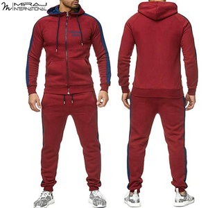 Newest Trendy Custom Logo <b>Men's</b> Slim Fit Full Zip Hooded Yoga Set - Professional Athletic Tracksuit For Gym, Training & Running - Product Image 3