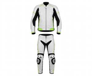 Traje de Motociclismo de Cuero Negro y Azul para Hombre, Chaqueta y Pantalones de Protección Resistentes al Viento - Product Image 6