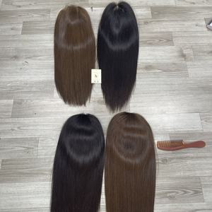 วิกผมดิบจากเวียดนามไม่มีกาวผมแท้สีดำตรงจากธรรมชาติมาใหม่สำหรับสวิสเอชดีวิกผมลูกไม้ด้านหน้า - Product Image 3