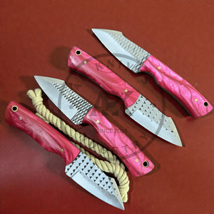 Juego de Cuchillos Vaqueros de Acero de Damasco de Grado Industrial Hechos a Mano OEM, Cuchillo de Caza para Exteriores y Camping con Empuñaduras de Resina Acrílica, 3 Años de Garantía - Product Image 5