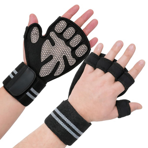 Workout Gloves Wrist Wraps Half Finger Lace-<b>Up</b> Closure Lightweight for Men Women Weight Lifting Cycling Gym Fitness Cross - Product Image 2