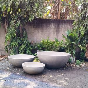 Lot de 3 jardinières Pots de fleurs GRC personnalisés pour décoration Jardinières en béton pour décoration de jardin Fleurs - Product Image 5