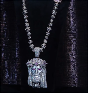 Joyería Fina Personalizada, Pasa el Test de Diamantes, Joyería de Lujo 3D Personalizada, Plata 925, Oro Blanco, Incrustaciones de Moissanita VVS, Colgante de Jesús - Product Image 4