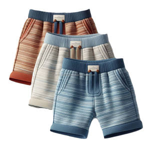 OEM personalizado de secado rápido de colores sólidos cintura elástica bolsillos con cordón de punto pantalones cortos casuales niños verano Pantalones cortos Casuales - Product Image 1